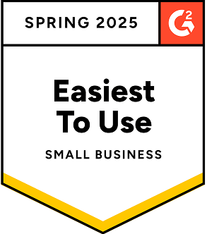 Awarded Easiest to Use - Spring 2025 by G2 market reports