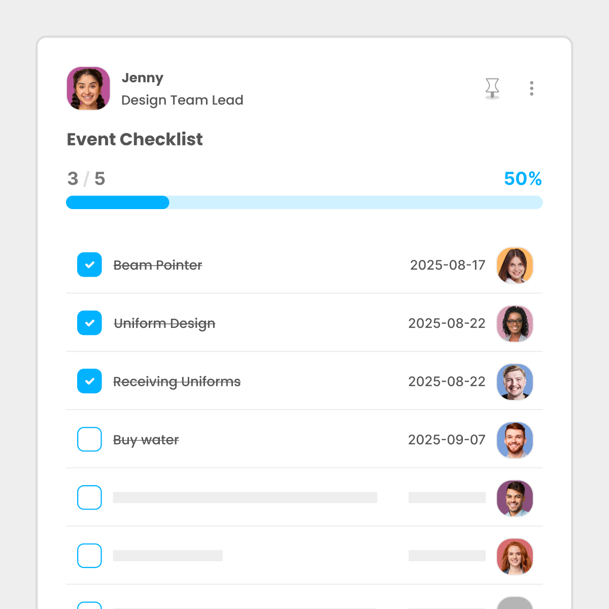 Morningmate to-do list for tracking smaller tasks and quick wins within projects.